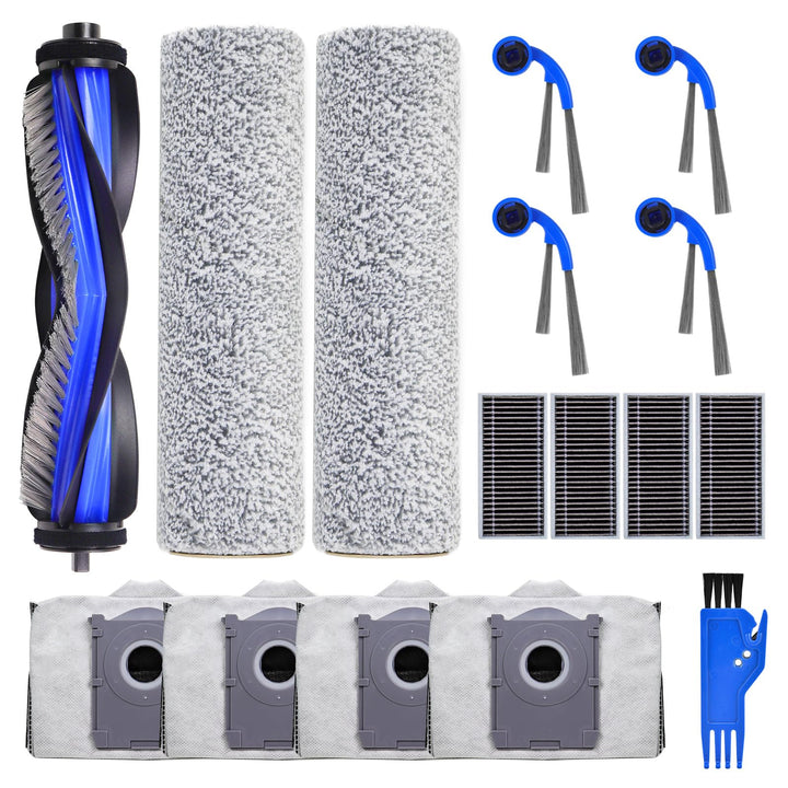 T80 Zubehör Ersatz Kompatibel für ECOVACS DEEBOT T80 OMNI Saugroboter, 1 Hauptbürste, 4 Filter, 4 Se
