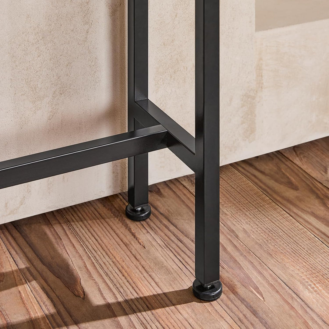 SoBuy FSB19-N Vintage Konsolentisch Metall Flurtisch Dekotisch Sideboard Beistelltisch Natur/Schwarz