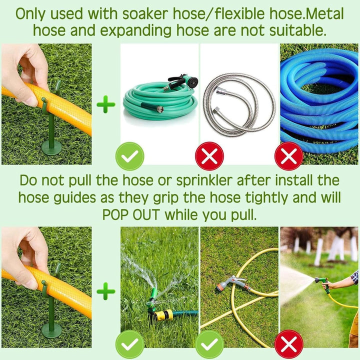 Schlauchführung – 19 x 3,8 cm Schlauchspiess für Rasen und Garten, robuster Pflanzenschutz, Bewässer