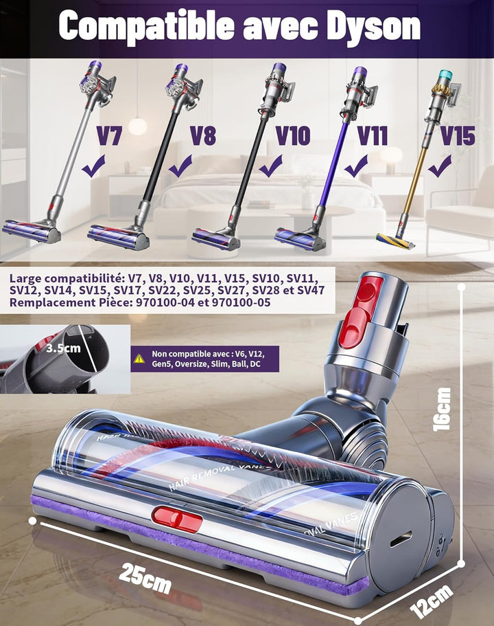 Torque Drive Bodendüse für Dyson V7 V8 V10 V11 V15 Staubsauger Bürste Ersatzteil Elektrische Bodenbü