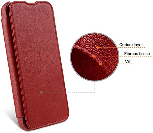 STILGUT Book Case kompatibel mit iPhone 13 Pro Max (6.7“) Hülle aus Leder zum Klappen, Klapphülle, H