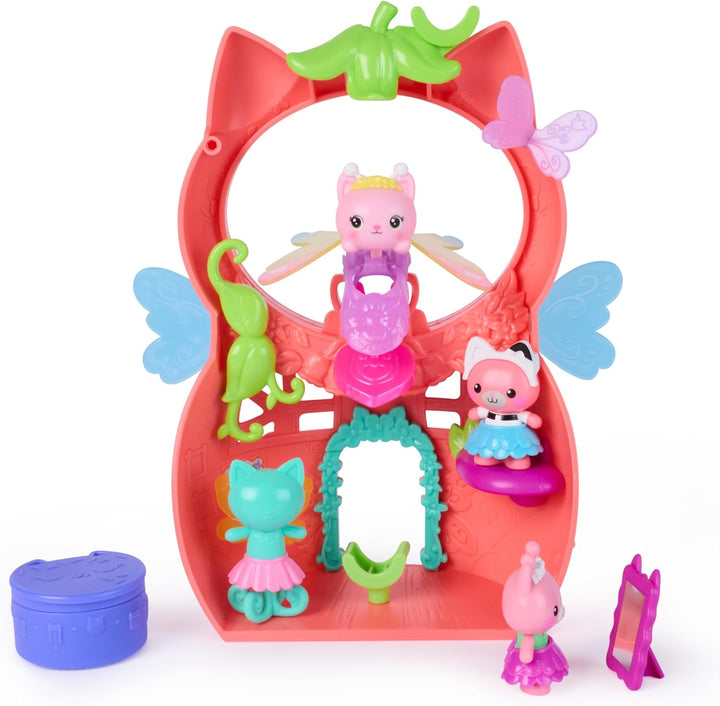 Gabby’s Dollhouse – Fairylandia - Flutter Fairy Spielset mit 12 Teilen, besonderem Flutter-Ring, Acc