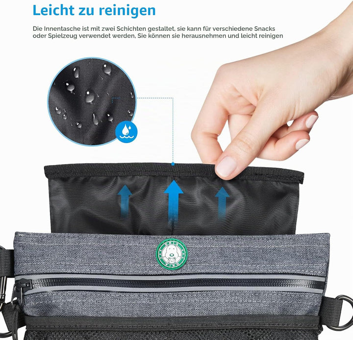Brifit Leckerlitasche für Hunde mit Einhand-Magnet-Verschluss, Futterbeutel Hundetraining, Verstellb