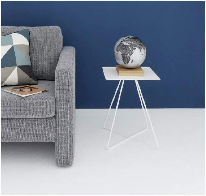 EMFORM Platon Globus magnetisch mit Eichenholz-Sockel Matt Silber 250 mm 250 mm Matt Silber, 250 mm