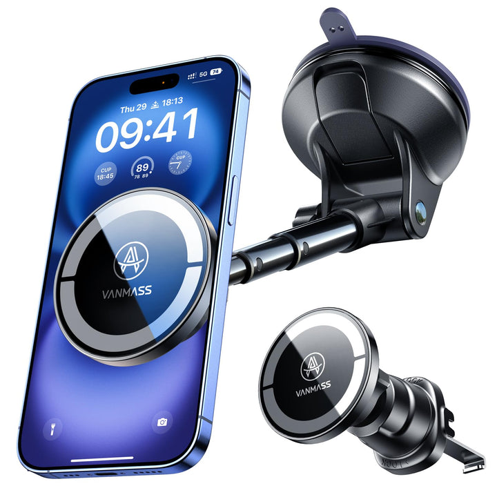 VANMASS Handyhalterung Auto Magnet Kompatibel mit MagSafe Autohalterung [2023 Upgrade Stärkste Magne