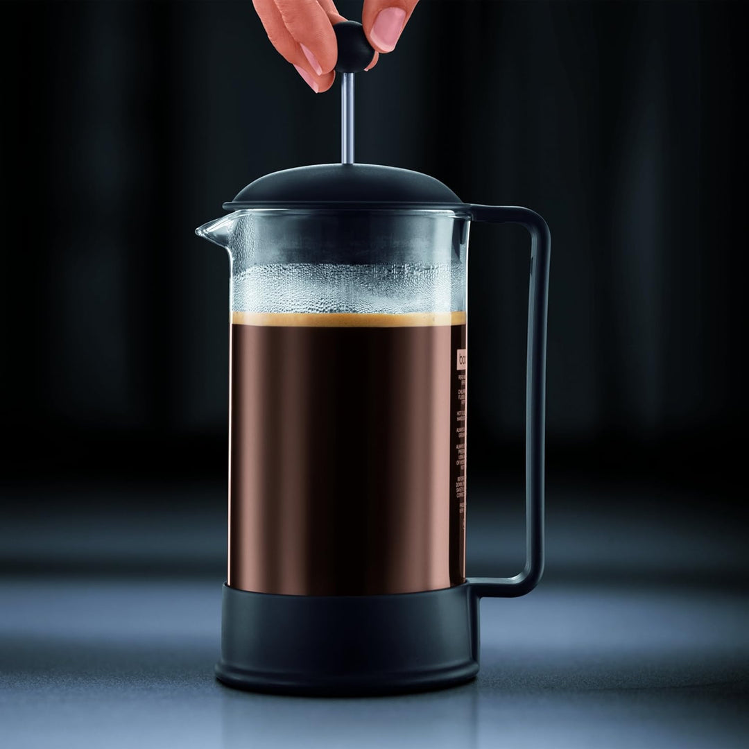 Bodum 1543-01 BRAZIL Kaffeebereiter (French Press System, Permanent Edelstahl-Filter, 0,35 liters) s