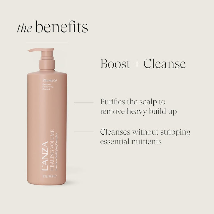 L'ANZA Shampoo für mehr Volumen, verleiht Glanz, Volumen und Fülle für feines und plattes Haar, mit