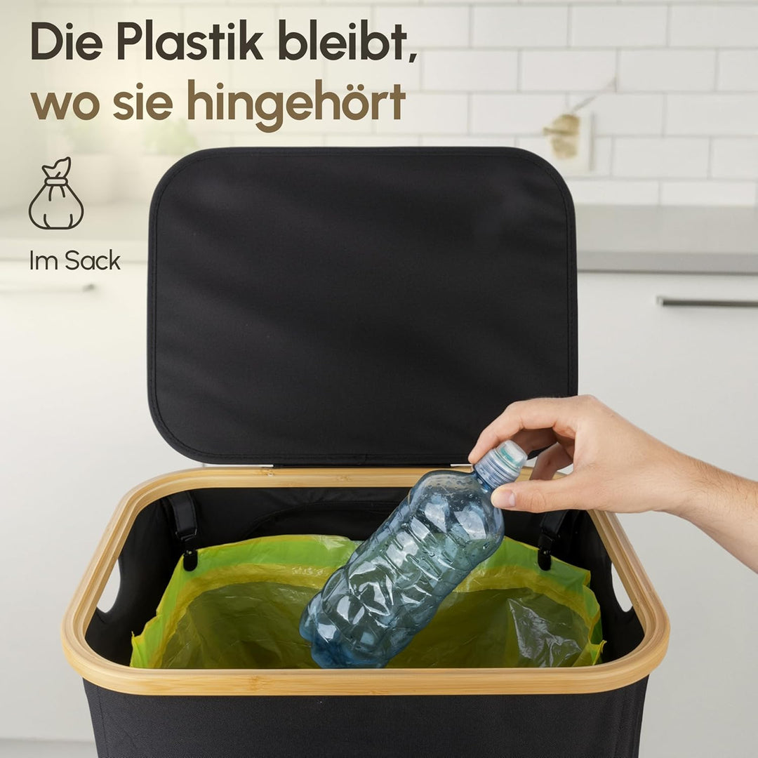Gelber Sack Ständer 110L-Gelber Sack Mülleimer & Müllsackständer für gelbe Säcke - Premium Müllständ
