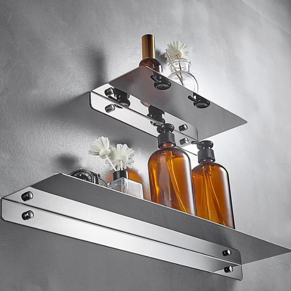 Duschablage Ohne Bohren SUS304 Edelstahl Badablage Chrom Selbstklebende für Badezimmer Schlafzimmer