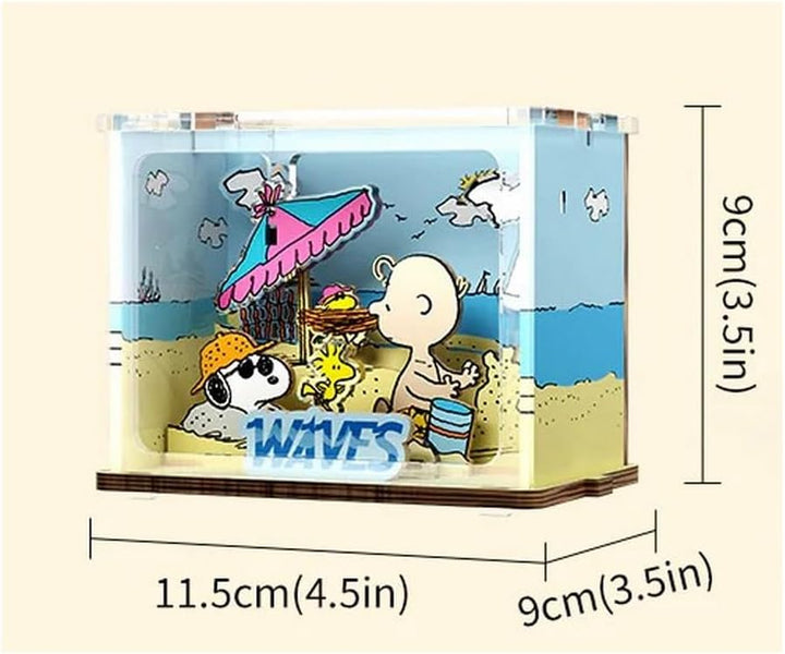 Peanuts Puremind DIY Construction Mini Scene Chilling at the Beach