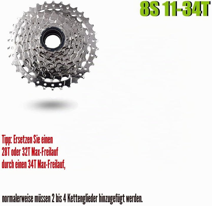 DRIFT MANIAC 8 Gang Freilauf 11-34 11-32 13-28 13-32 Epoch E-Bike Ritzel 8spd 8S-11-34, 8S-11-34