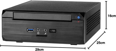 Inter-Tech ITX MW-02 II HTPC-Gehäuse, schwarz, ohne Netzteil, 88881246