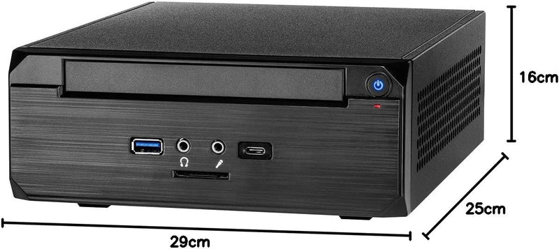 Inter-Tech ITX MW-02 II HTPC-Gehäuse, schwarz, ohne Netzteil, 88881246