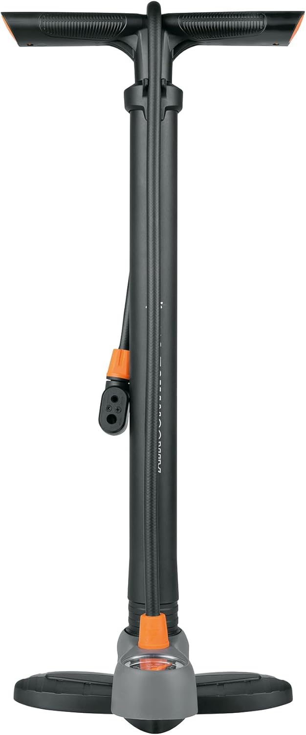 SKS GERMANY AIRCONTROL 8.0 Standpumpe (Luftpumpe für alle Ventilarten, verlängerter Schlauch, Präzis