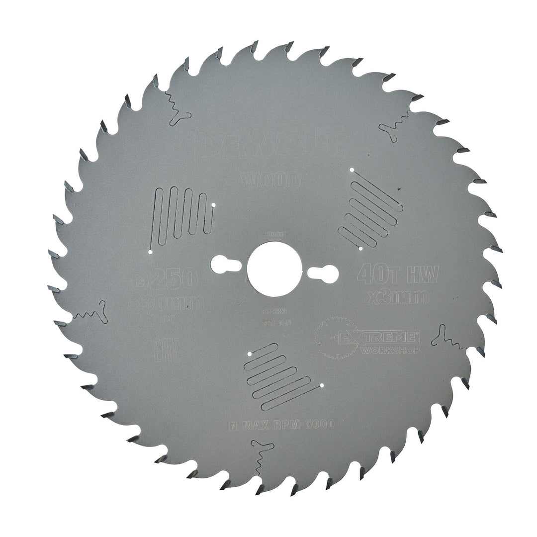 DeWalt DT4322QZ 250 x 30 mm x 3.0 , 40-Zahn Kreissägeblatt Serie 60