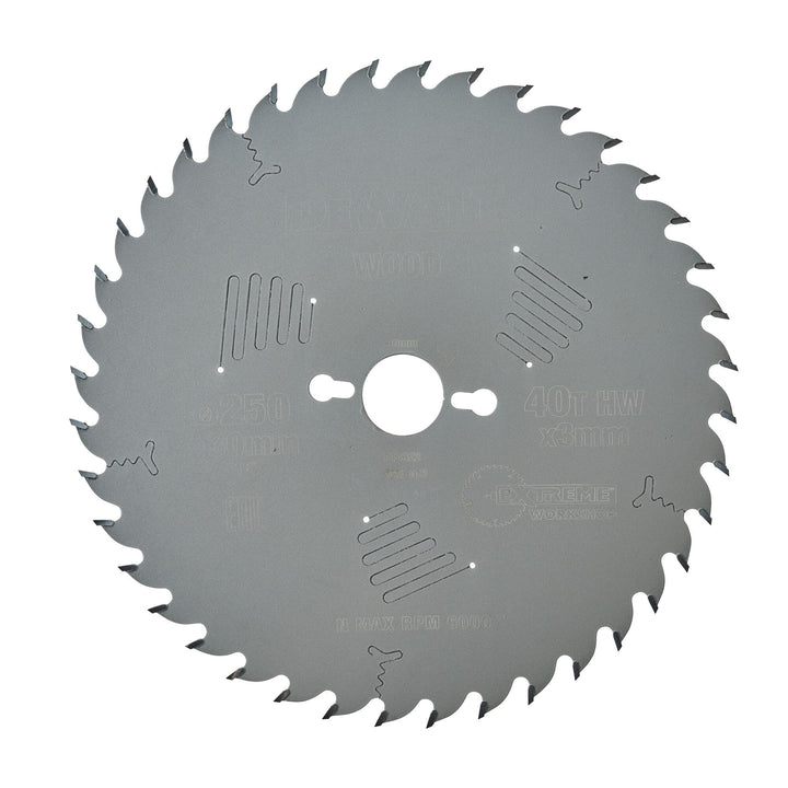 DeWalt DT4322QZ 250 x 30 mm x 3.0 , 40-Zahn Kreissägeblatt Serie 60