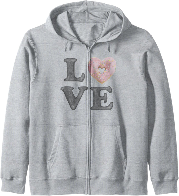 Love Donut Heart Pink Sprinkles Kapuzenjacke
