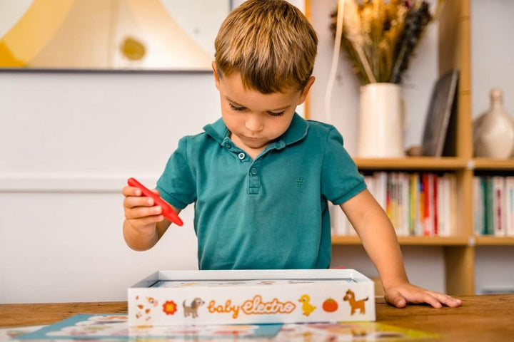 NATHAN 31621 Animals Baby Electro der Bauernhof-Elektronisches Lernspiel für Kinder 2-3 Jahre, Mehrf