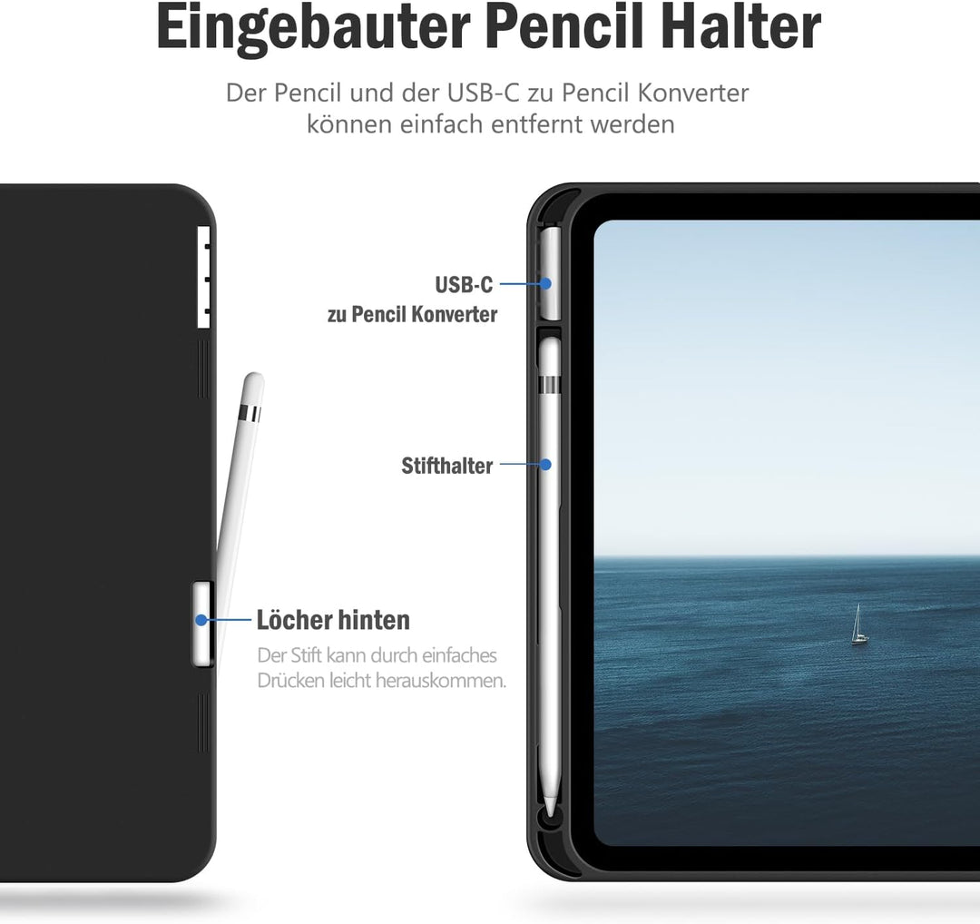 Antbox Hülle für iPad 10 Generation 2022 10,9 Zoll mit stifthalter Apple Pencil Halter Auto Schlaf/W