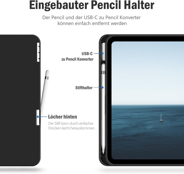 Antbox Hülle für iPad 10 Generation 2022 10,9 Zoll mit stifthalter Apple Pencil Halter Auto Schlaf/W