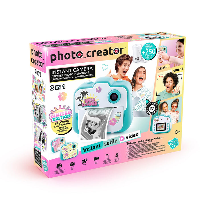 Canal Toys - Photo Creator – Sofortbildkamera Limitierte Edition – Thermodruck, ohne Tinte – Kinder