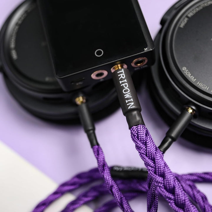 LINSOUL Tripowin GranVia Upgraded OFC hohe Reinheit Kopfhörer Audio Ersatzkabel, Dual 3.5mm Stecker