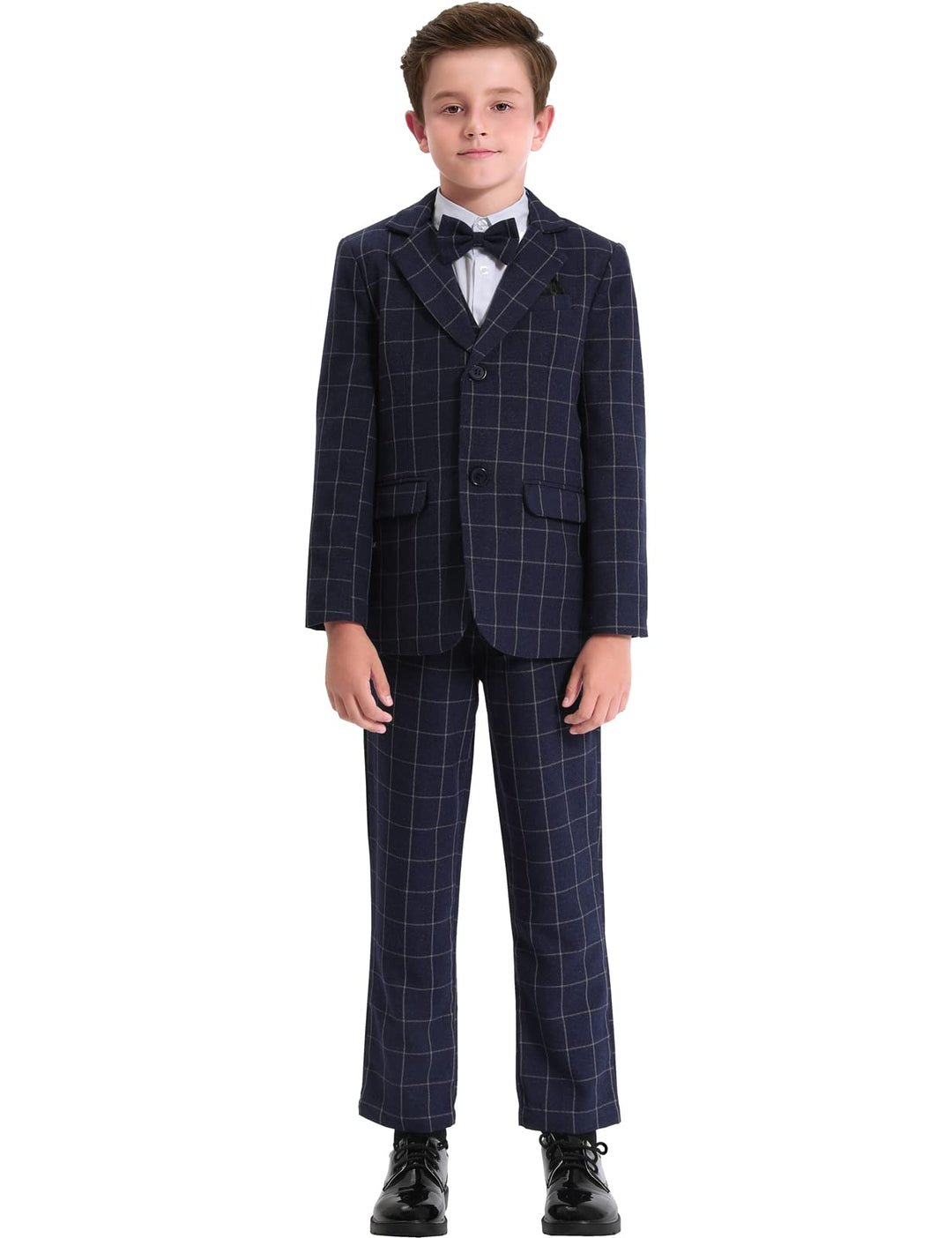 mintgreen Jungen Anzug Blazer 2PCS Gentleman Tuexdo Sätze Blazer + Hose + Fliege 5-12 Jahre 122-128