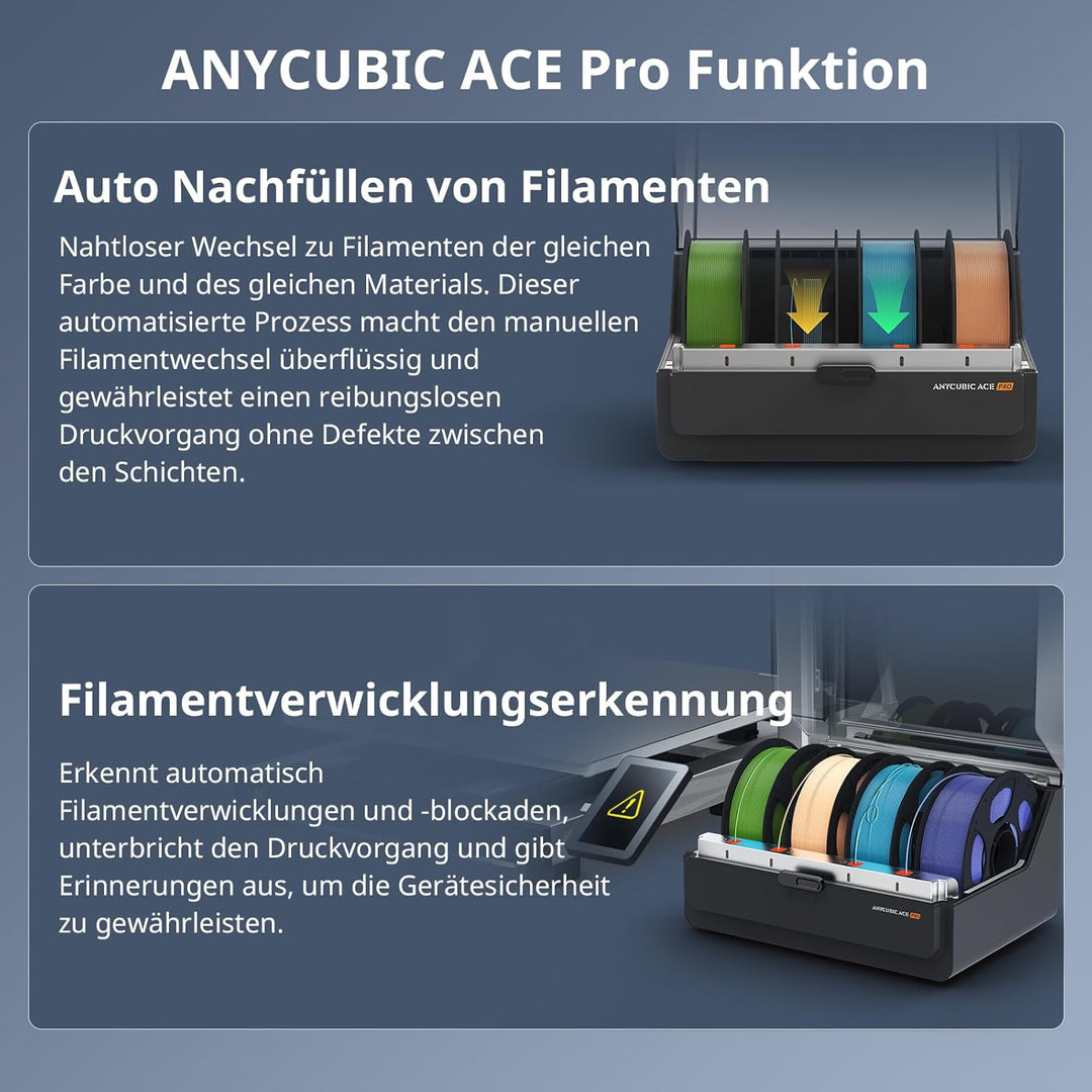 Anycubic Kobra 3 Max Combo 3D-Drucker Mehrfarbig mit 0,4mm Düse, 420x420x500mm Druckgrösse, 600 mm/s