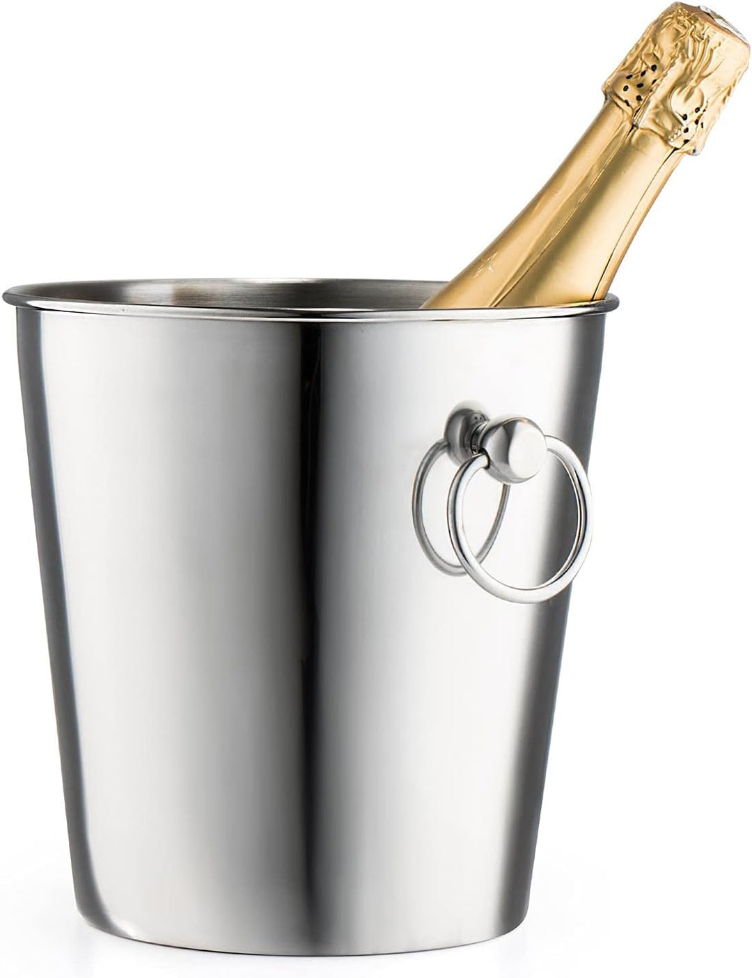 Sekt-Champagner-Wein-Kühler mit Ständer-Fuss ca. 90 cm hoch polierter Edelstahl - ideal für Feiern.