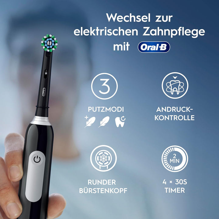 Oral-B Pro Series 1 Elektrische Zahnbürste/Electric Toothbrush, Doppelpack, 2 Aufsteckbürsten, 3 Put