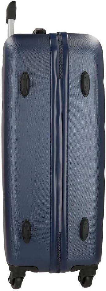 Roll Road Flex Grosser Koffer Blau 51x74x28 cms Hartschalen ABS Kombinationsschloss 91L 3,8Kgs 4 Räd