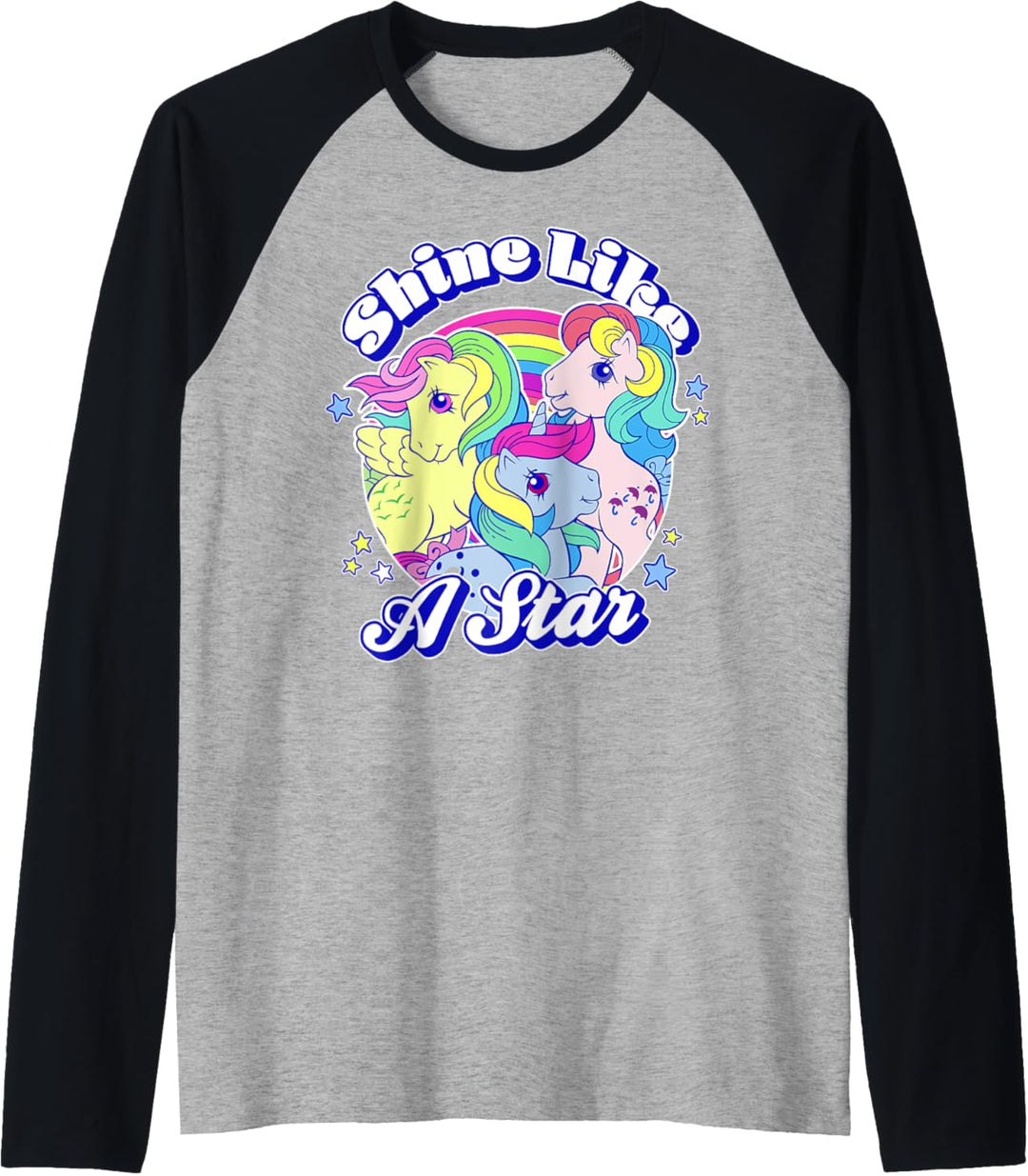 My Little Pony Group Shot Shine Like A Star Vintage Ponies Raglan