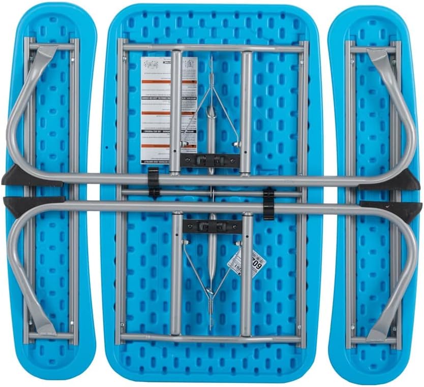 LIFETIME Campingtisch & Picknicktisch für Kinder | 83x90x53 cm Blau | Kunststoff Tisch inklusive Ban