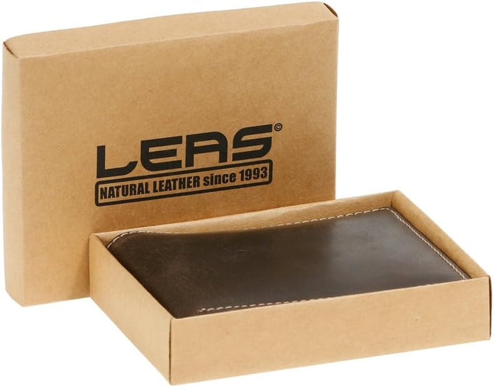 LEAS Scheintasche Geldbörse natur im Querformat Echt-Leder, braun Vintage-Collection