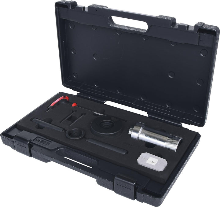 KS Tools 150.9545 Montagehilfe-Satz für Stossdämpfer mit Zuganschlagfeder, 7-teilig