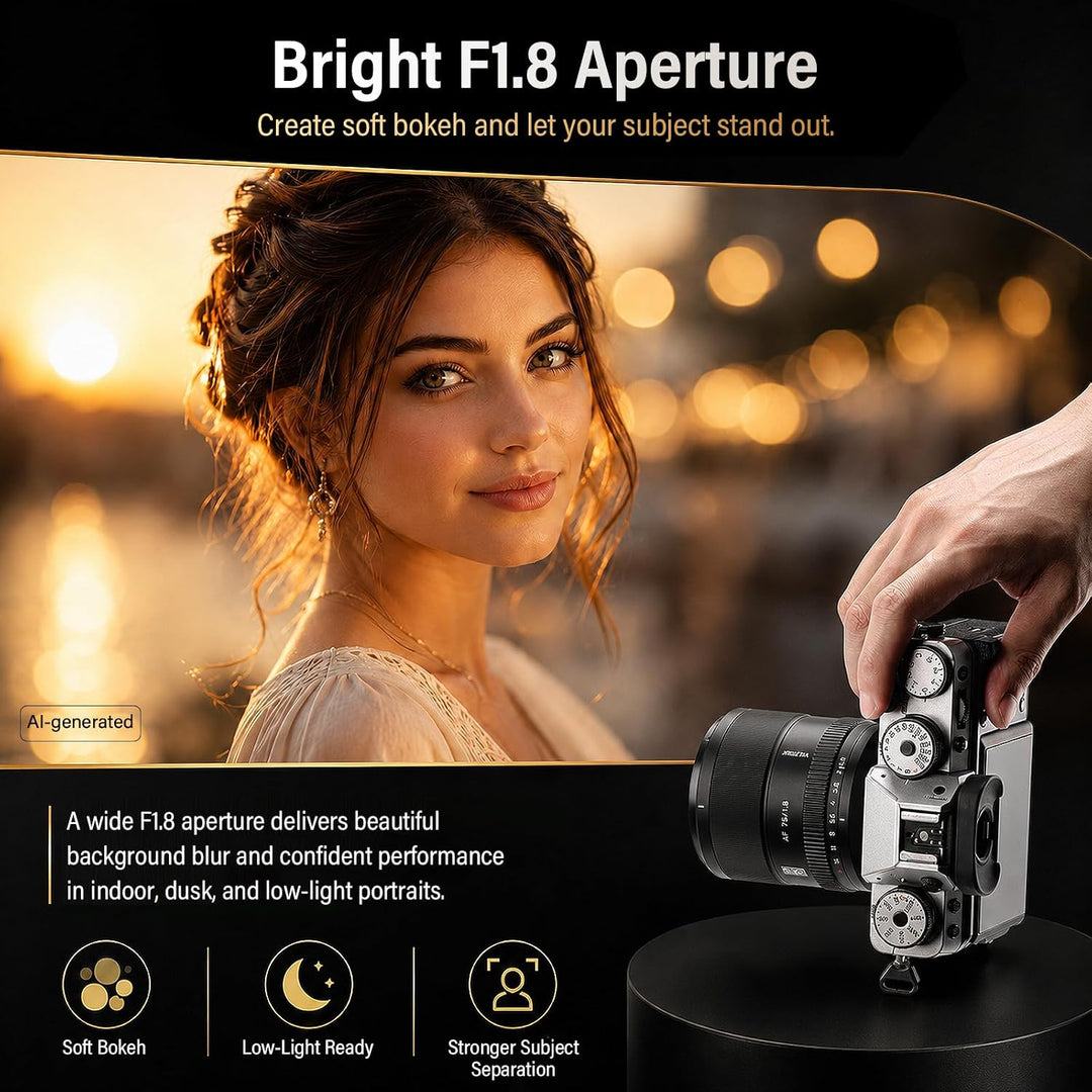 VILTROX 75mm F1.8 EVO E Mount Kamera Objektiv kompatibel mit Sony E Camera Lenses APS-C mit Grosser