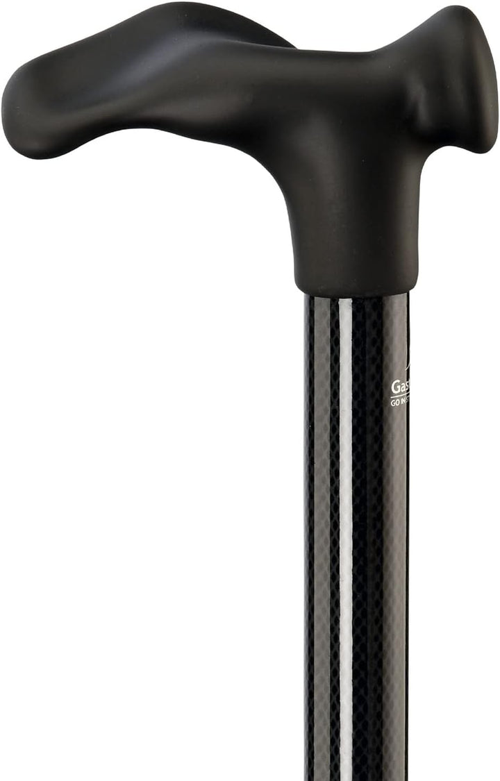 Designer Gehstock Gehhilfe Carbon Comfort-Stock rechts oder Links schwarz rechte Hand, rechte Hand