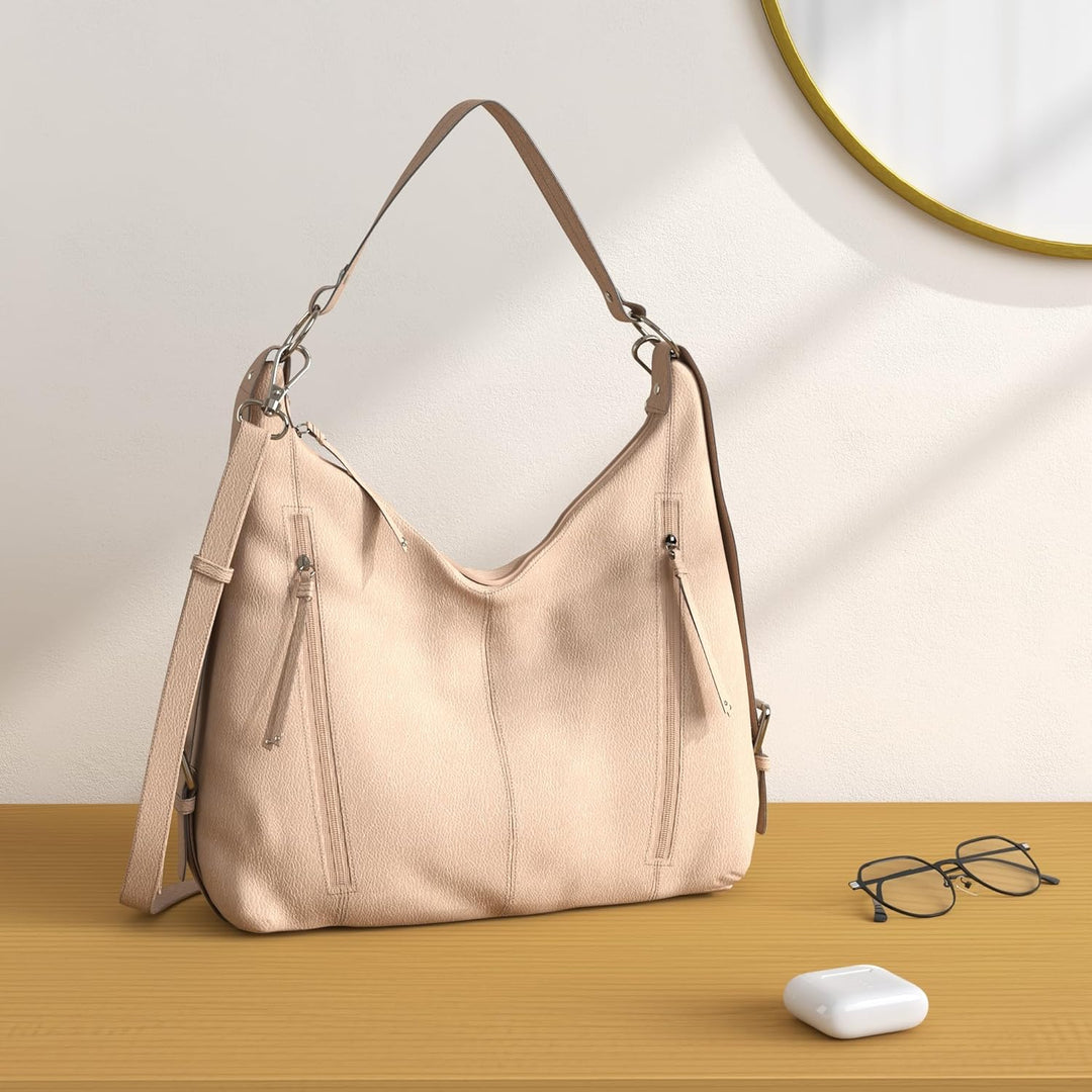 TOM TAILOR bags Caia Damen Hobo Bag Schultertasche 37x14x30 Taupe, 37x14x30 Taupe