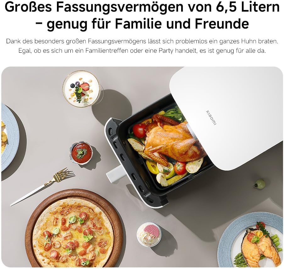 Xiaomi Smart Air Fryer 6.5L Black, 6.5L Black