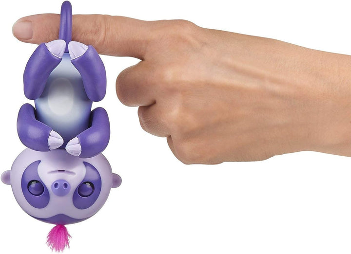 Fingerlings Faultier lila Marge 3752 interaktives Spielzeug, reagiert auf Geräusche, Bewegungen und