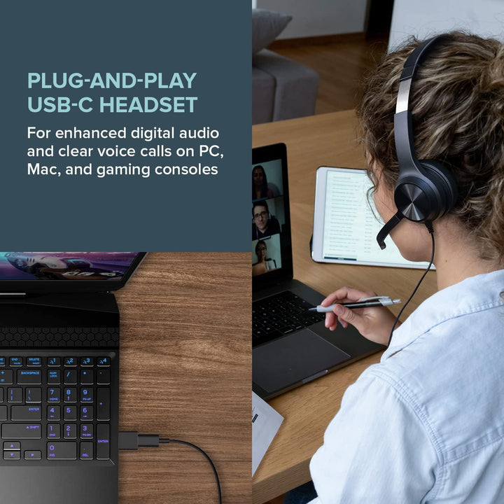 CREATIVE Chat USB On-Ear Wired Headset mit Flip-to-Mute Noise Cancelling-Mikrofon, SmartComms-Kit, I