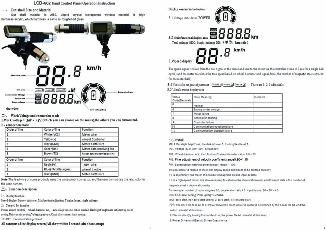 Alomejor Elektrisches Fahrrad Brushless Controller Kit 36V 48V 350W Scooter Motor Controller mit 805
