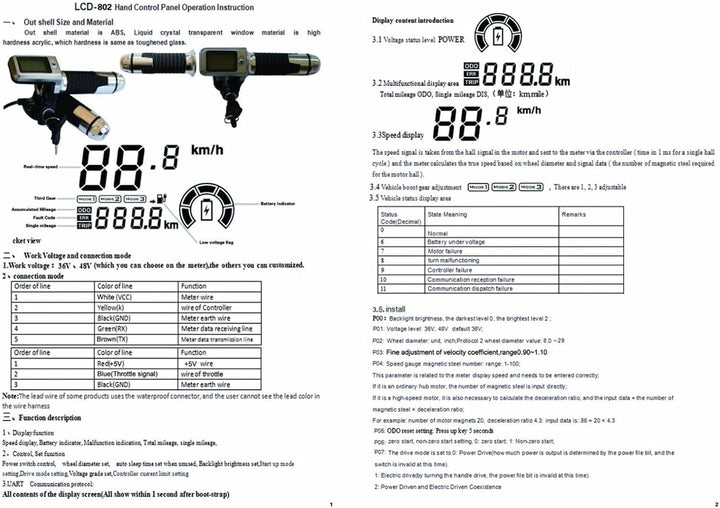 Alomejor Elektrisches Fahrrad Brushless Controller Kit 36V 48V 350W Scooter Motor Controller mit 805