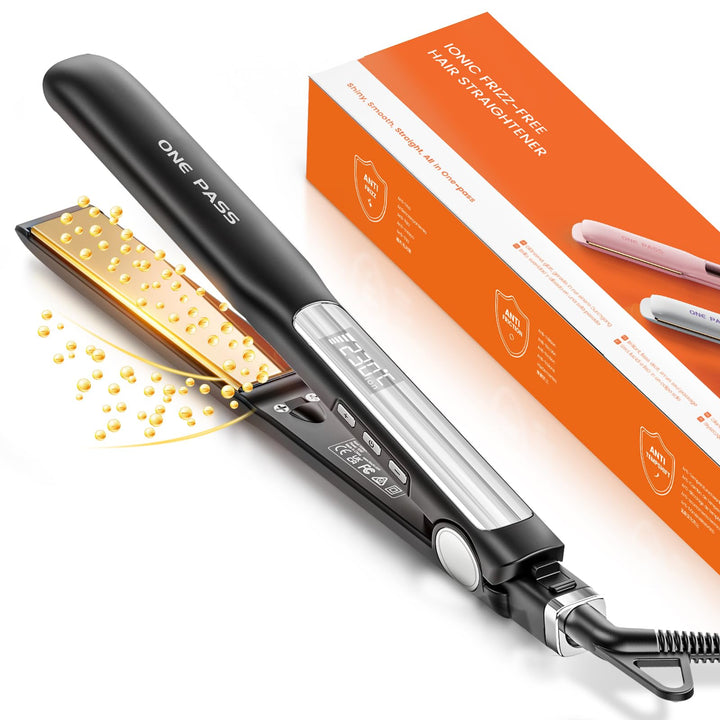 Faszin Professioneller Haarglätter 2-in-1, Ionen-Platten aus Titan, Heizung in nur 20 Sekunden, klar
