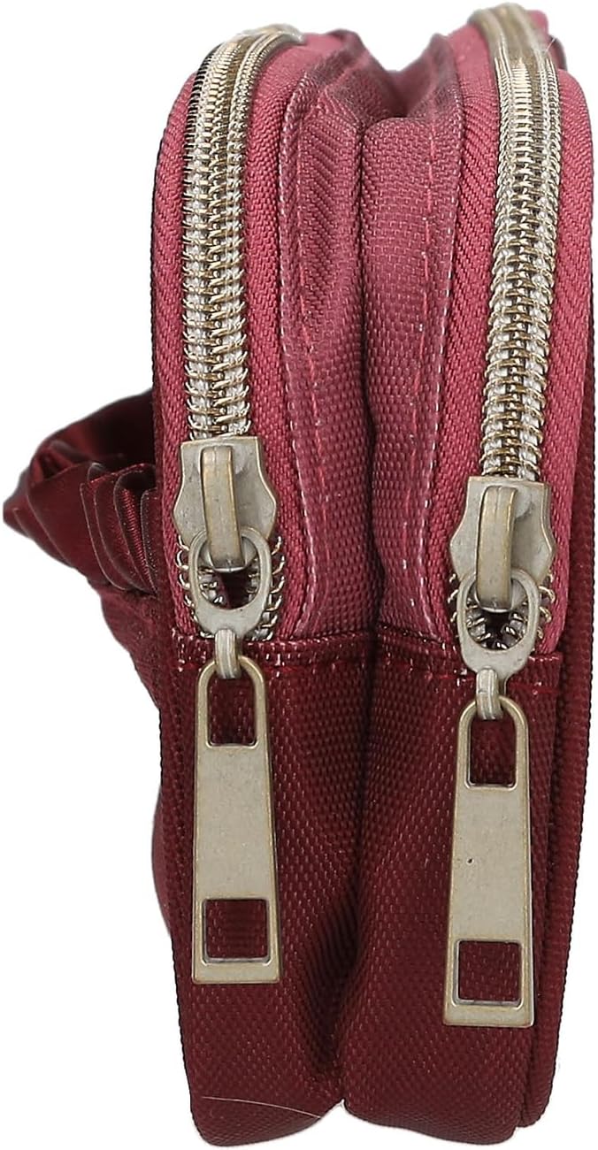 Depesche 13683 Miss Melody Dreamland - Schlampertasche in Beerefarben, mit Pferde Motiv, Federtasche