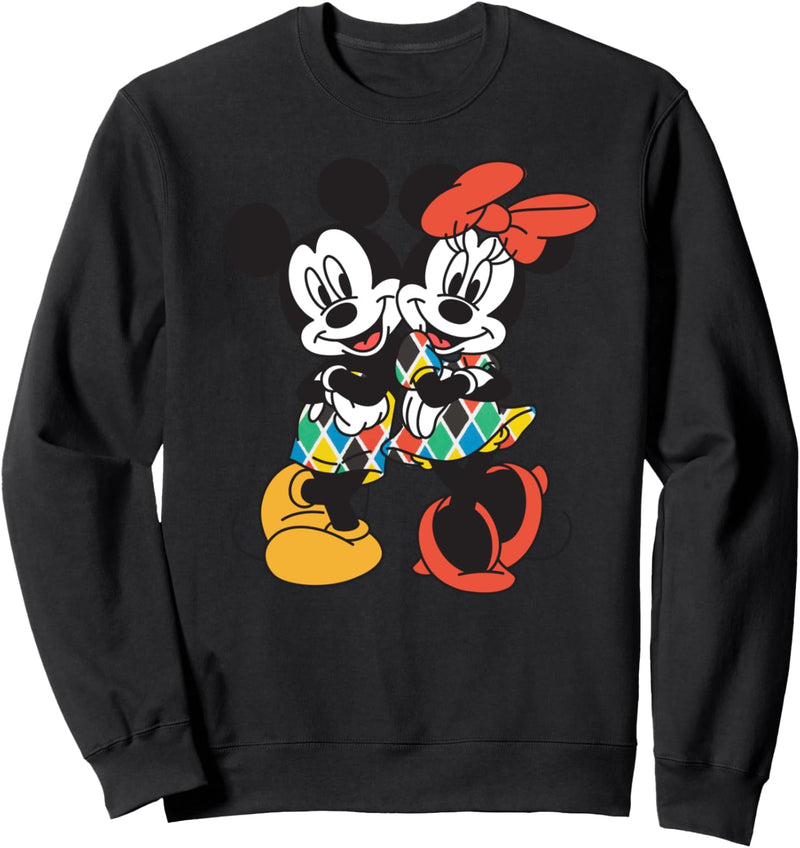 Disney Arlecchino Mickey and Minnie Mouse Italian Carnival Sweatshirt