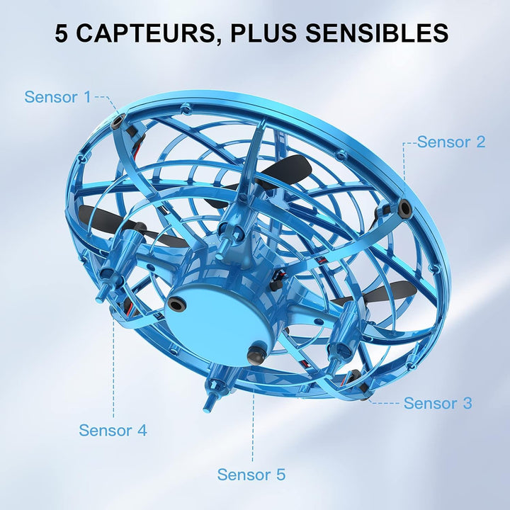 New Drones à Main, Mini-Drone UFO Mains Libres hélicoptère à Induction Infrarouge Rotaion 360 °, Tél
