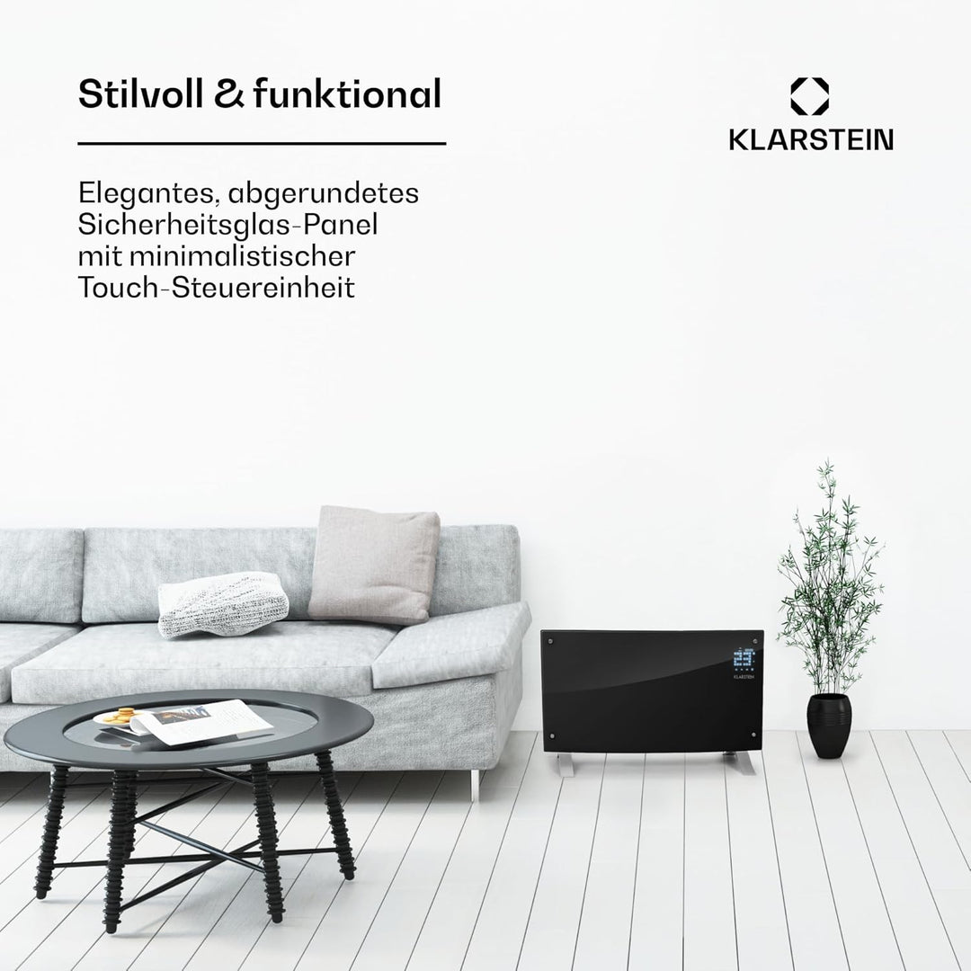 Klarstein Elektroheizung, Konvektor- Freistehend oder Wandmontage, Mobile Elektroheizung Energiespar