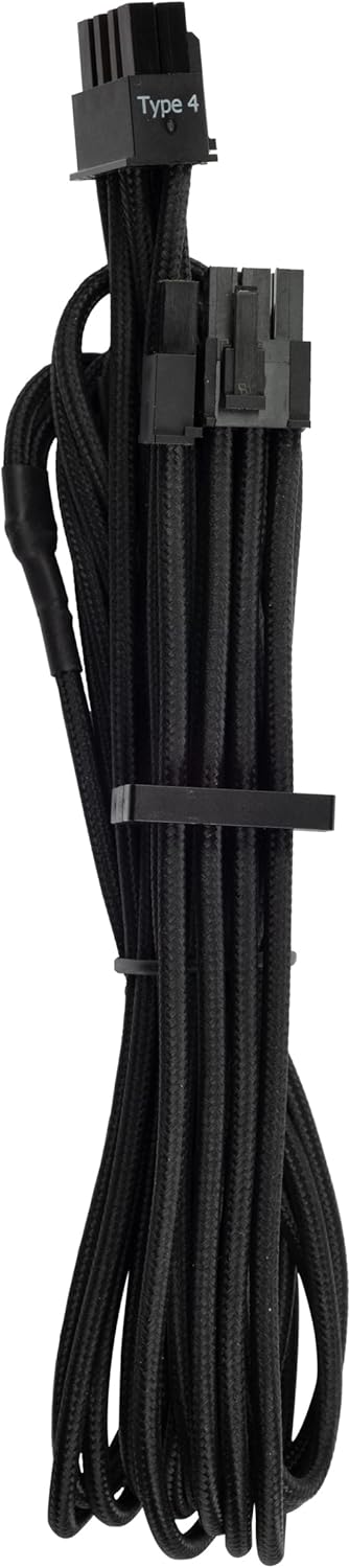 Corsair Premium Sleeved Netzteil 6+2 pin-Polig-PCIe-Single-Kabel Typ4 (Generation 4-Serie) schwarz 6