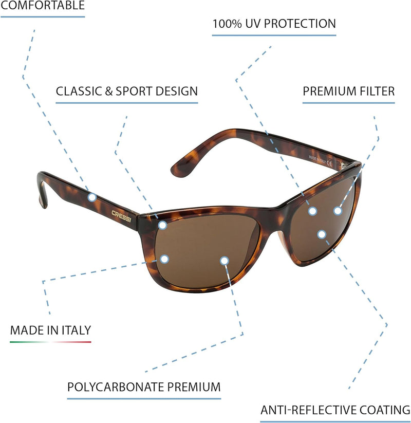 Cressi Italienisch-Sonnenbrille-Qualität - Verschiedene Modelle / Farben - Polarized / Anti-Glare mi